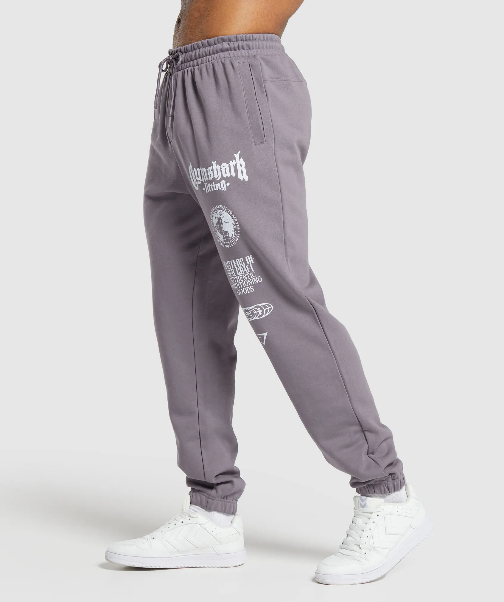 Gymshark Global Lifting Oversized Essential Joggers - Fog Purple sold by Gymshark product image thumbnail 3