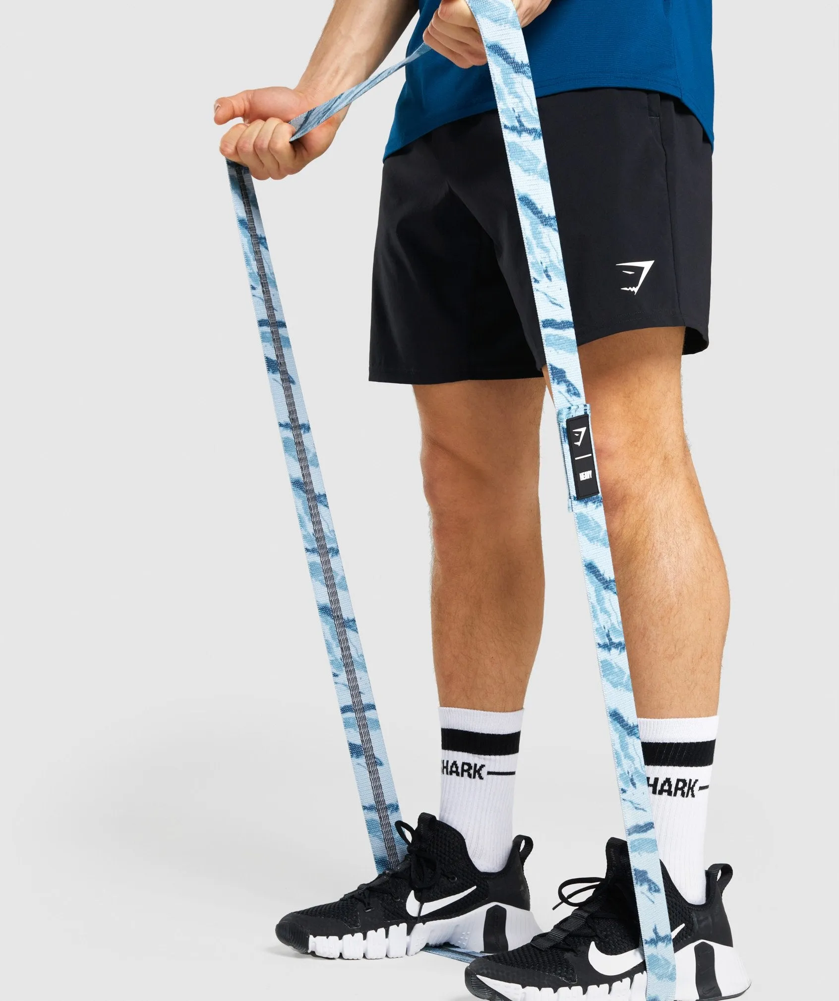 Gymshark Long Heavy Resistance Band - Blue Print sold by Gymshark