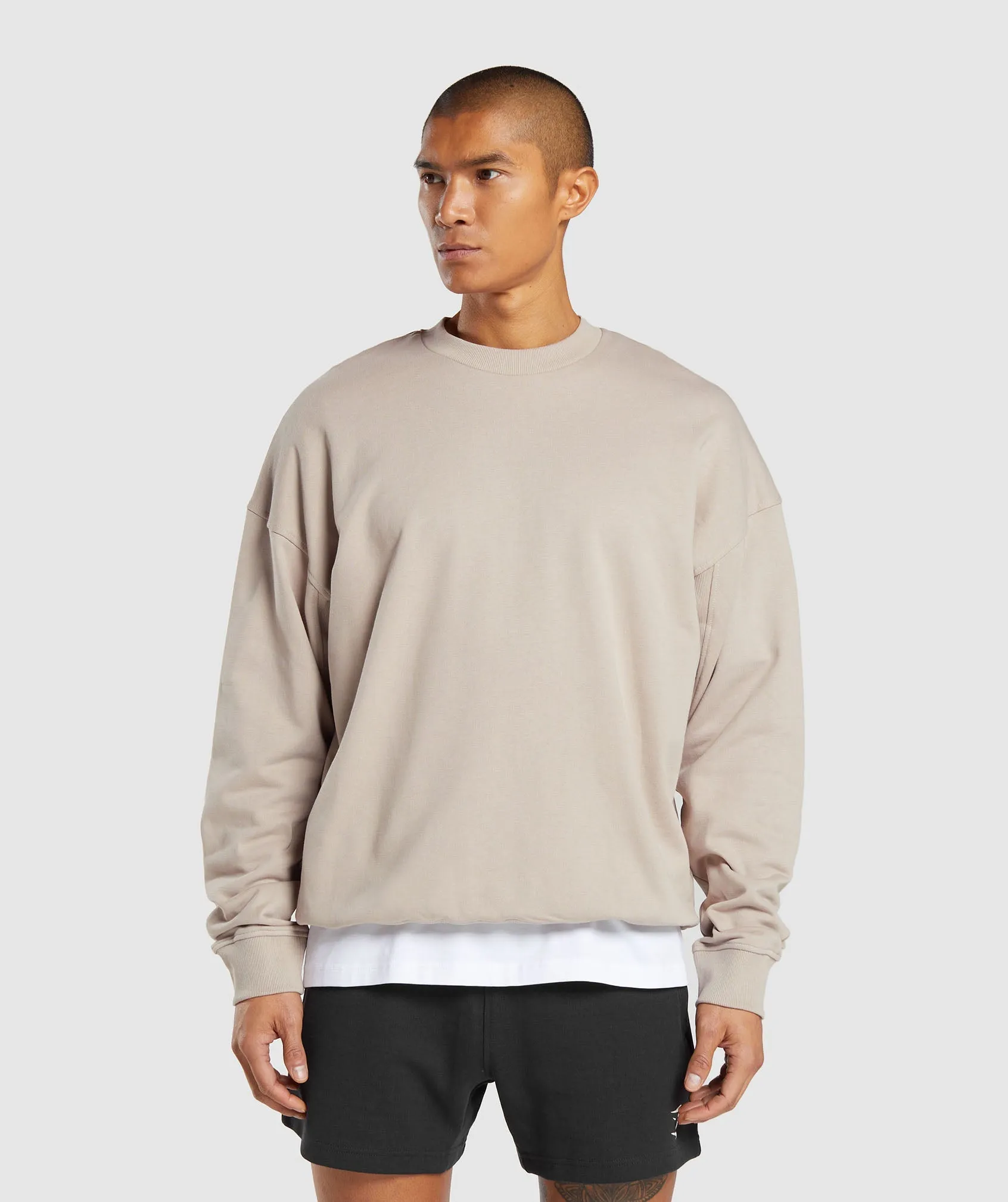 Gymshark Rest Day Essential Crew - Stone Pink sold by Gymshark