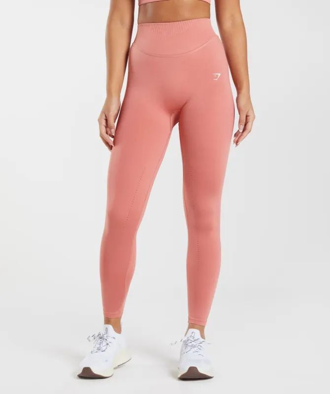 Gymshark Sweat Seamless Leggings - Terracotta Pink sold by Gymshark
