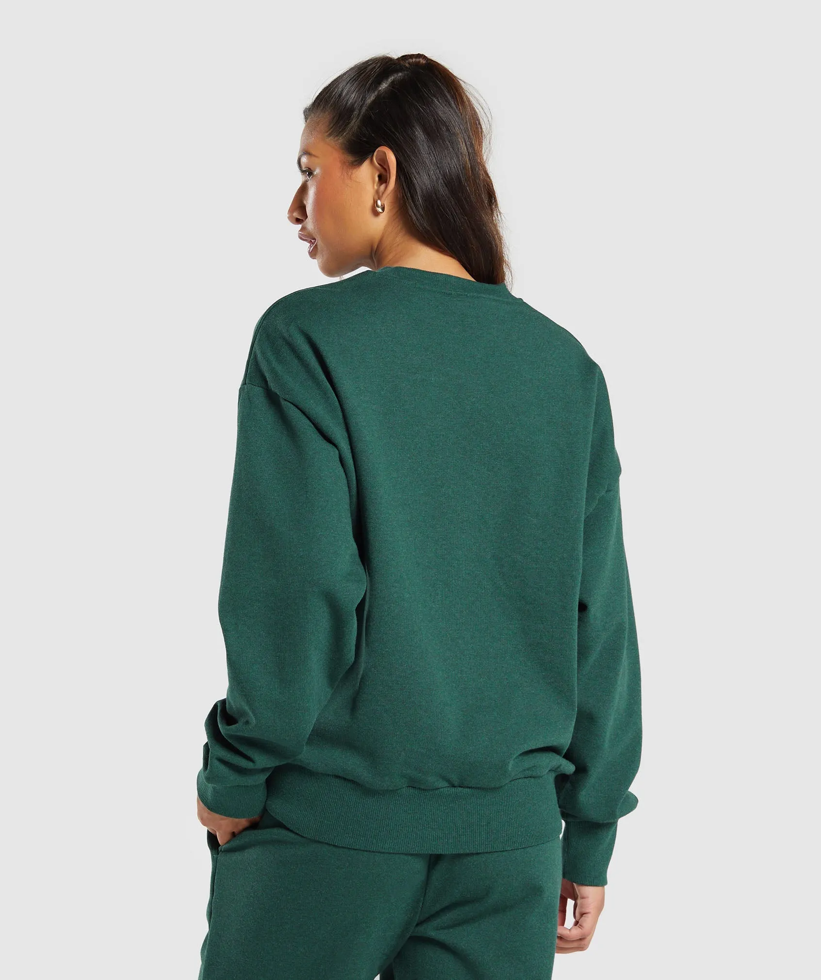 Gymshark Rest Day Sweats Oversized Crew - Bros Bold Teal Marl sold by Gymshark product image thumbnail 2