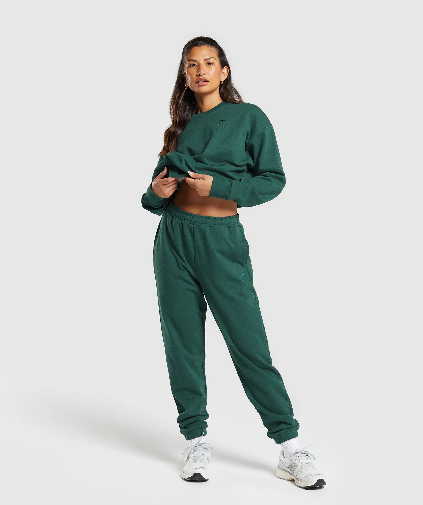 Gymshark Rest Day Sweats Oversized Crew - Bros Bold Teal Marl sold by Gymshark product image thumbnail 4