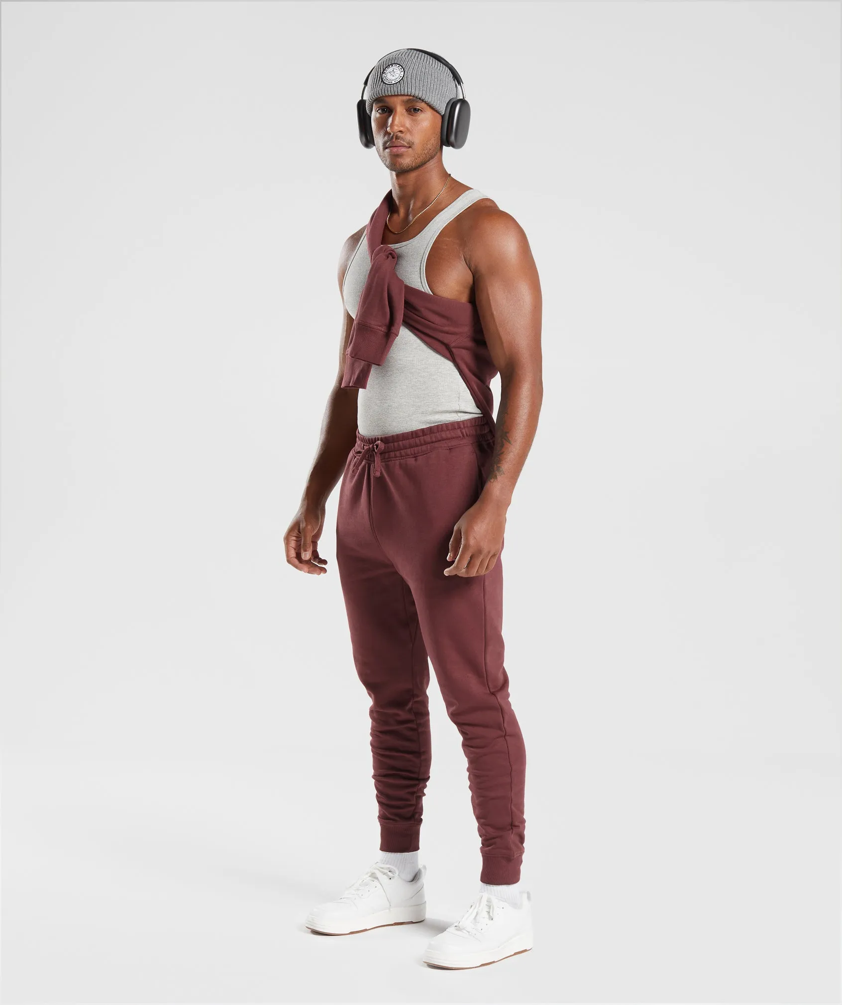 Gymshark Crest Joggers - Washed Burgundy sold by Gymshark product image thumbnail 4