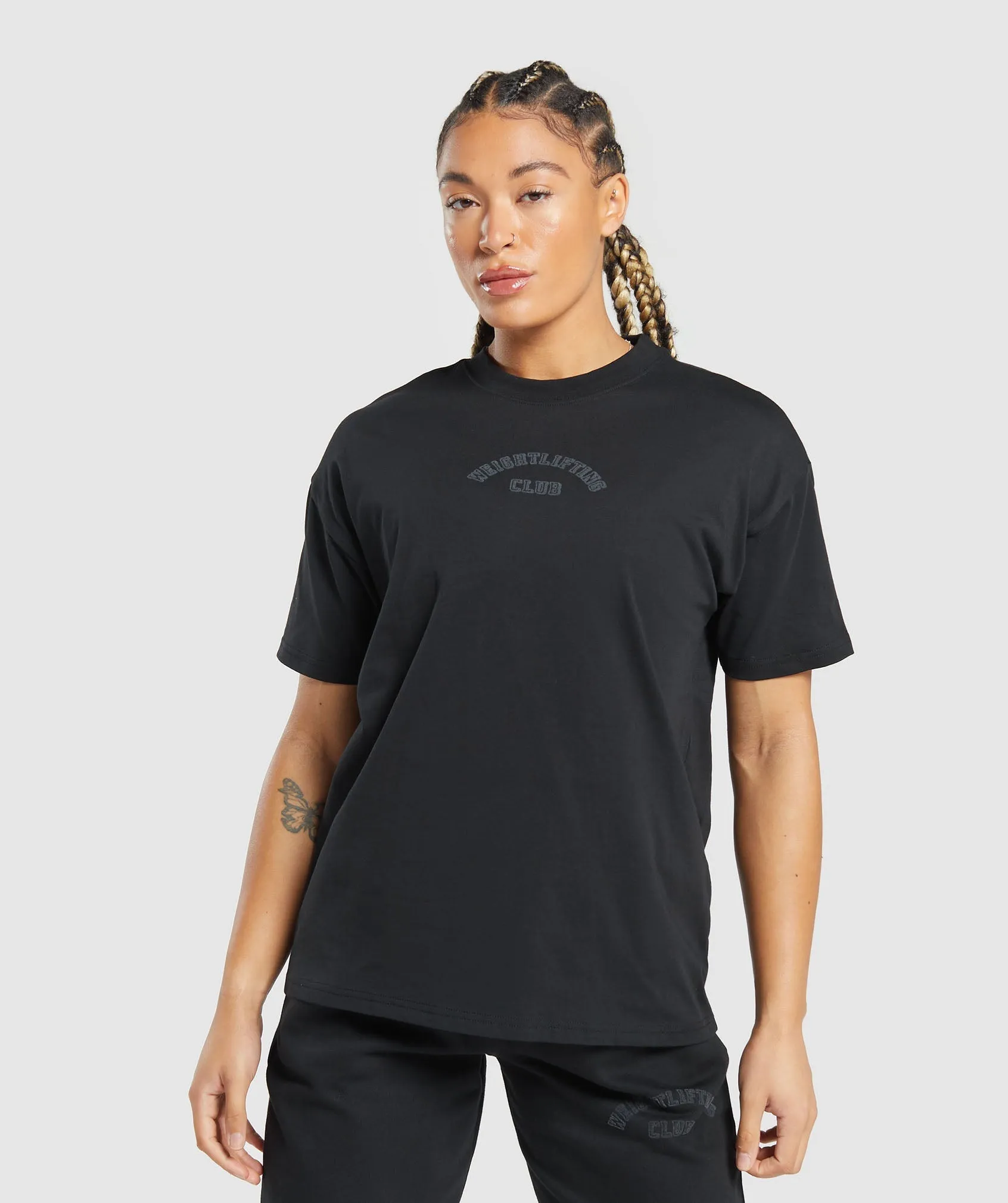 Gymshark Weightlifting Oversized T-Shirt - Black sold by Gymshark