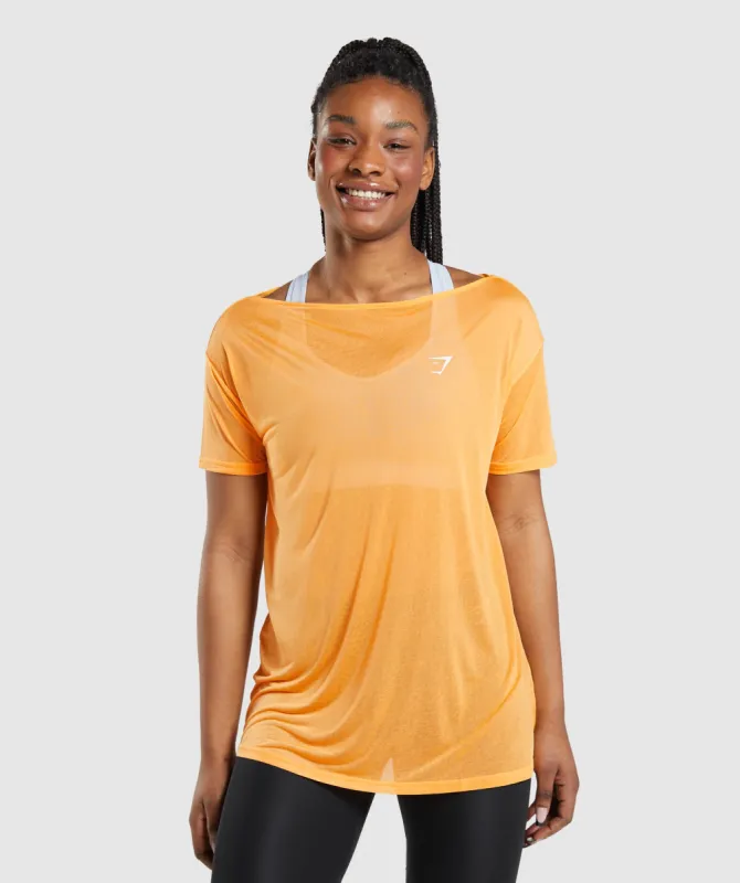 Gymshark Training Oversized Top - Apricot Orange made by Gymshark
