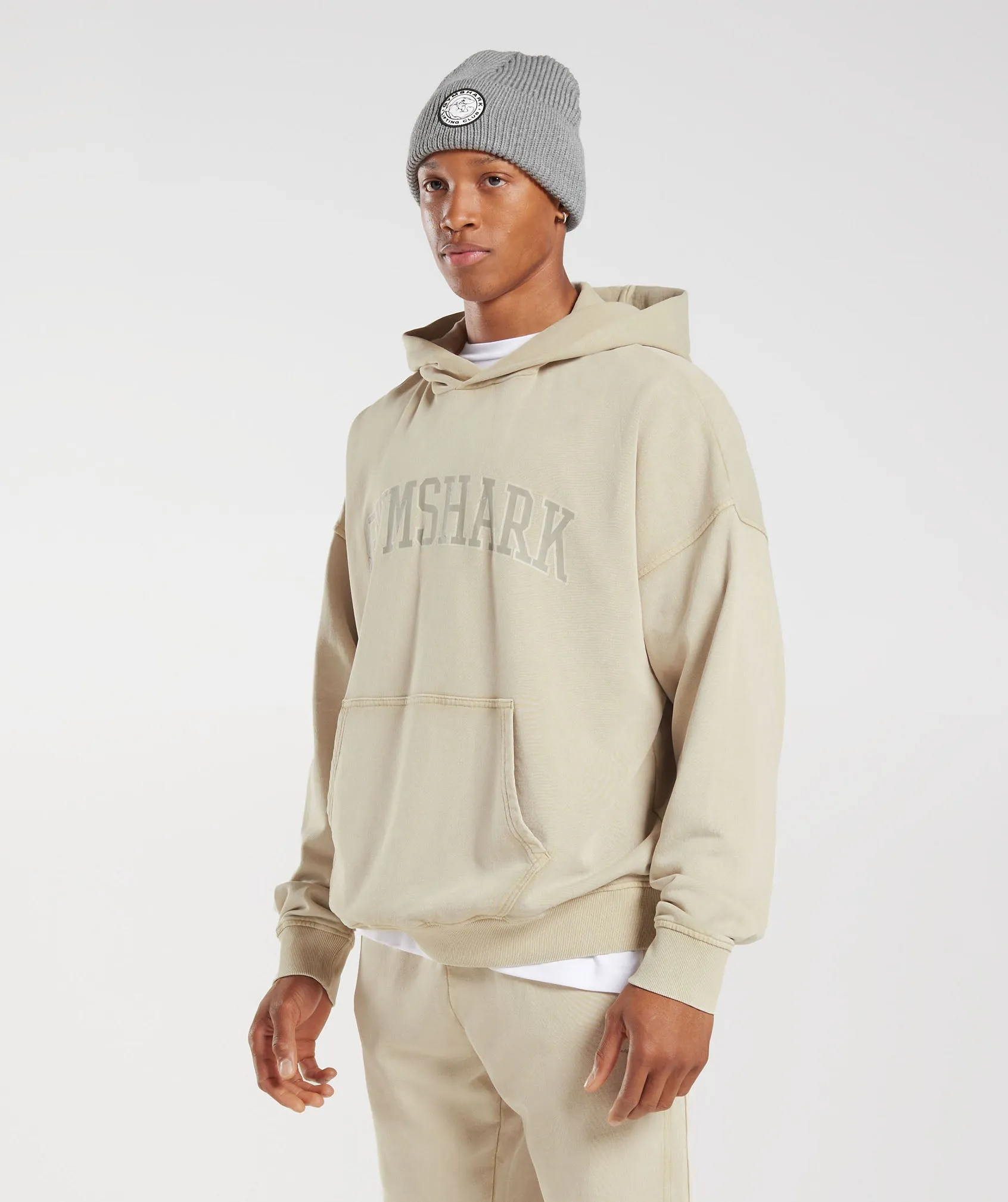 Gymshark Collegiate Hoodie - Pebble Grey/Acid Wash sold by Gymshark product image thumbnail 3