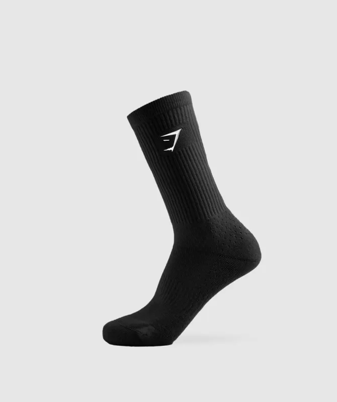 Gymshark Premium Sharkhead Crew Single - Black sold by Gymshark