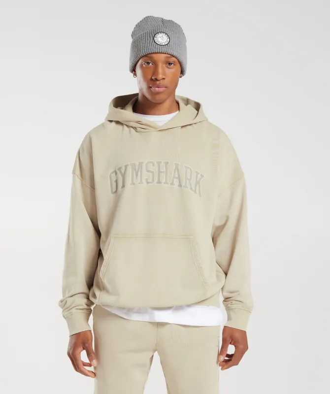 Gymshark Collegiate Hoodie - Pebble Grey/Acid Wash sold by Gymshark