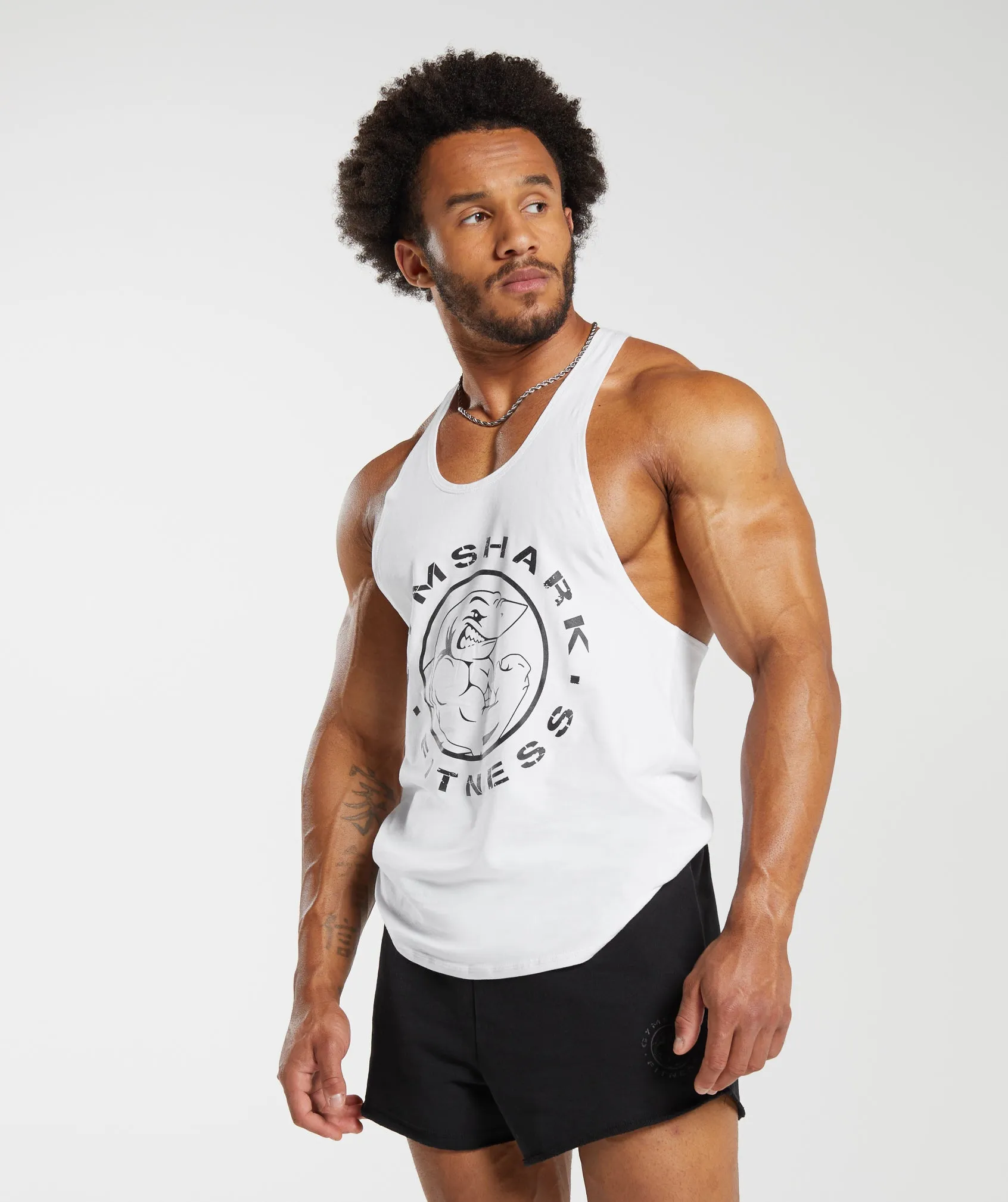 Gymshark Legacy Stringer - White sold by Gymshark product image thumbnail 3