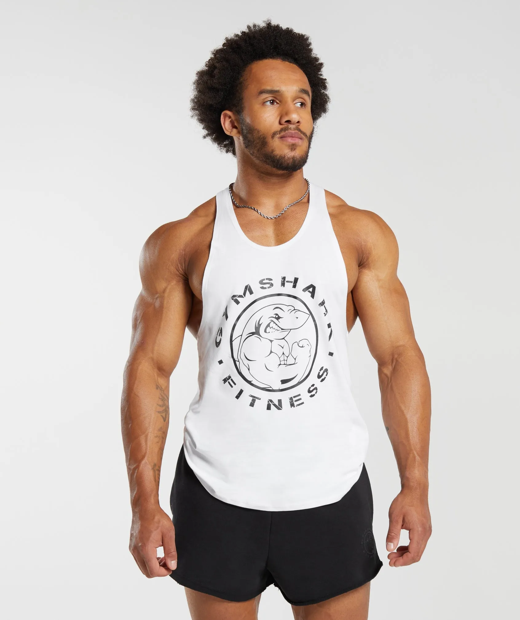 Gymshark Legacy Stringer - White sold by Gymshark