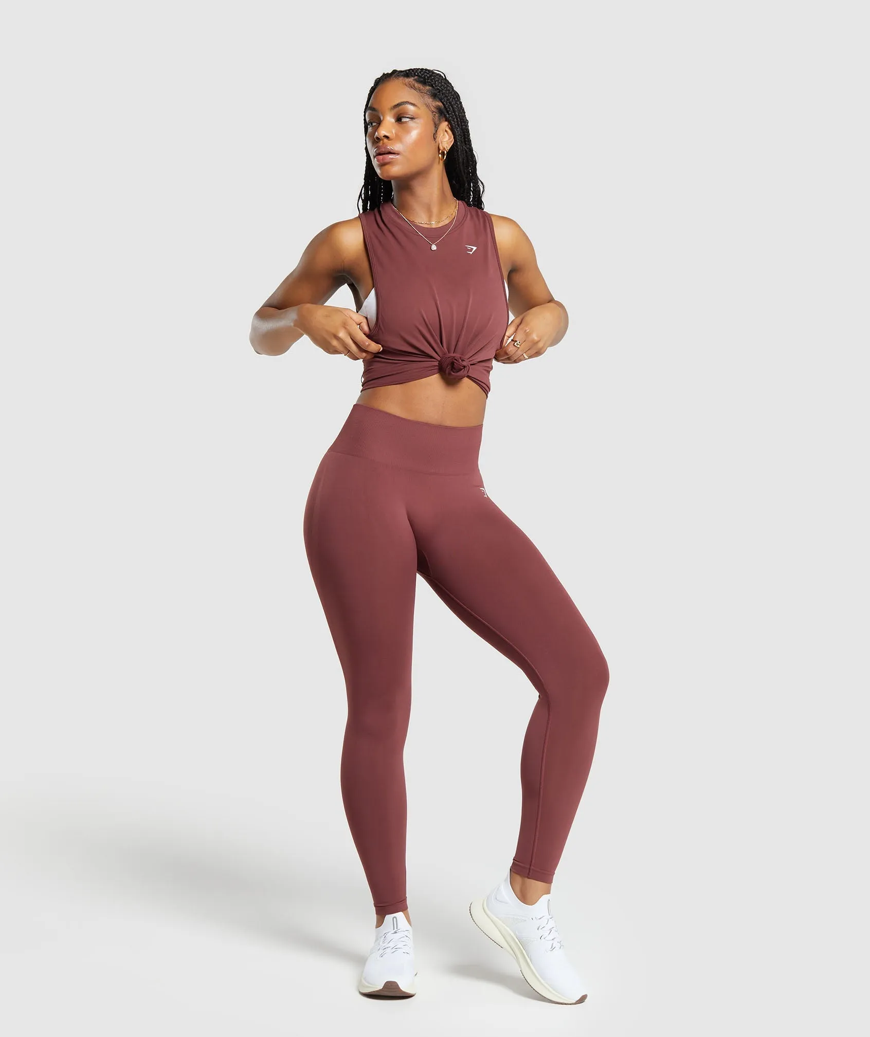 Gymshark Everyday Seamless Tank - Burgundy Brown sold by Gymshark product image thumbnail 4