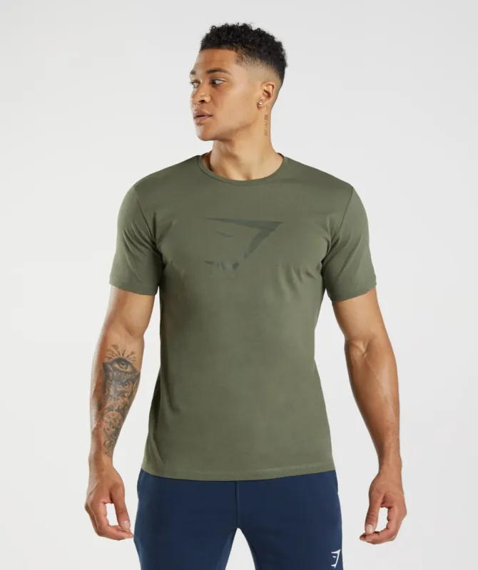 Gymshark Sharkhead Infill T-Shirt - Core Olive sold by Gymshark