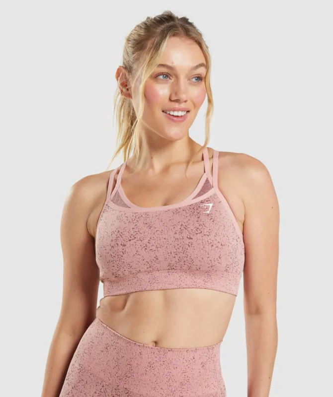 Gymshark Adapt Fleck Seamless Sports Bra - Mineral | Paige Pink sold by Gymshark