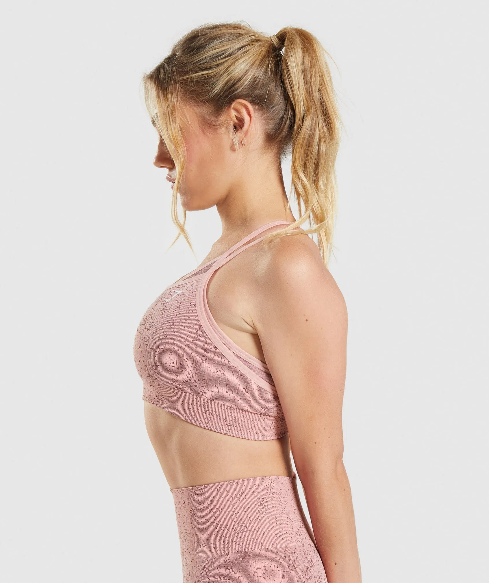 Gymshark Adapt Fleck Seamless Sports Bra - Mineral | Paige Pink sold by Gymshark product image thumbnail 3