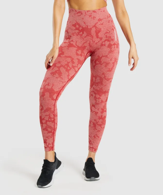 Gymshark Adapt Camo Seamless Leggings - Red sold by Gymshark