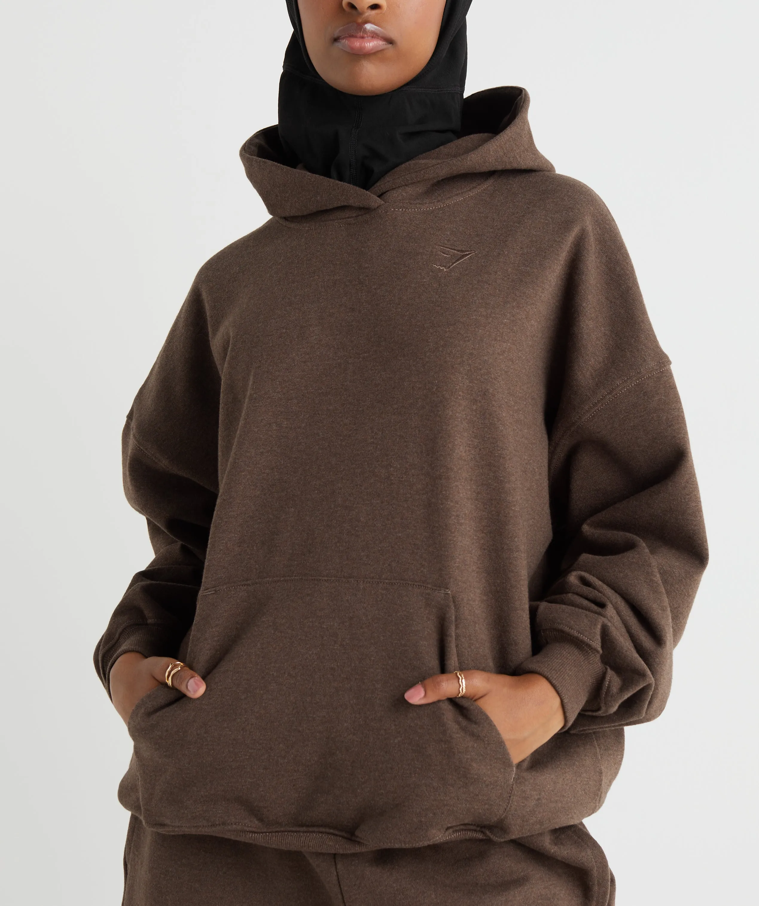 Gymshark Rest Day Sweats Hoodie - Cozy Brown Marl sold by Gymshark