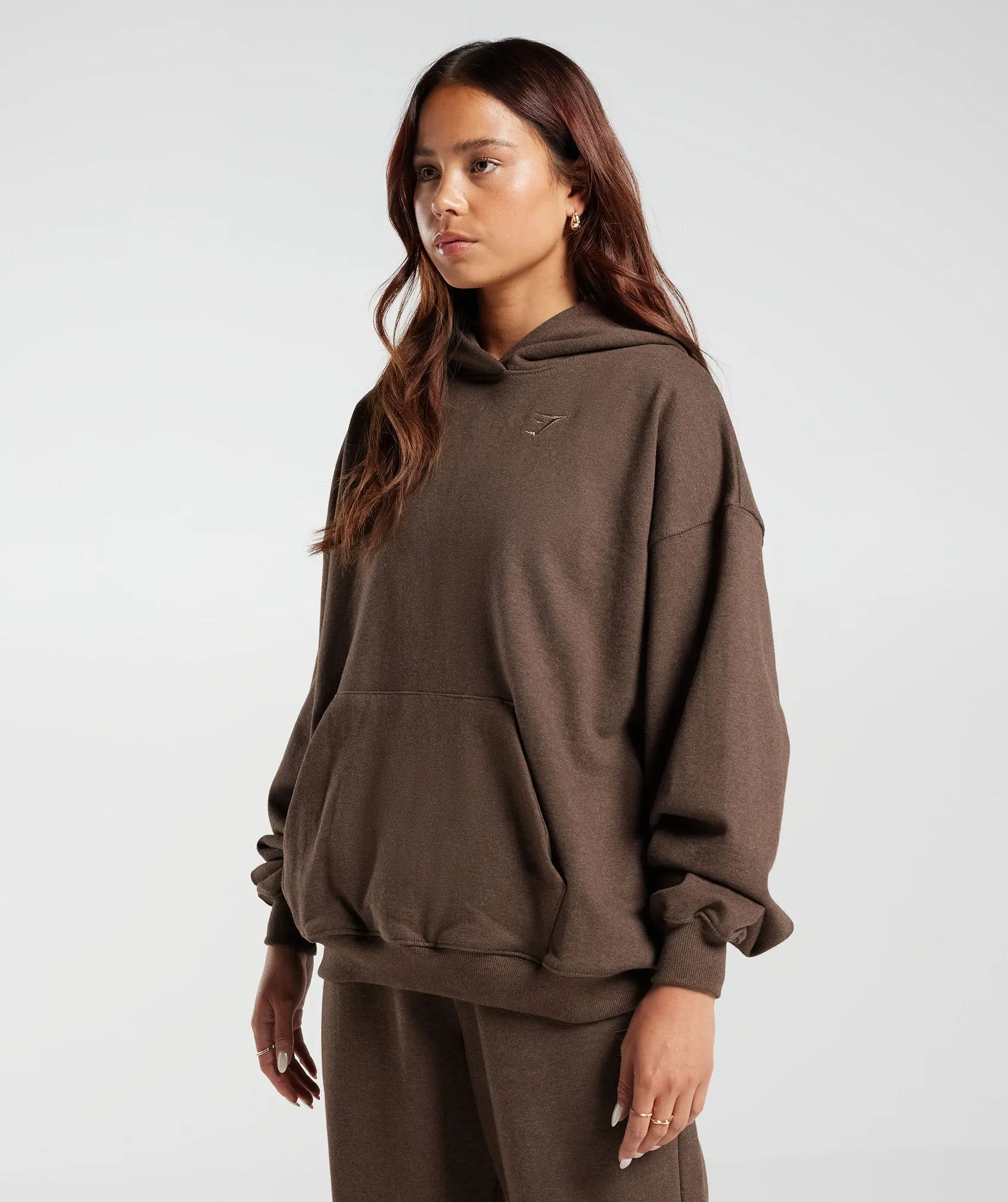 Gymshark Rest Day Sweats Hoodie - Cozy Brown Marl sold by Gymshark product image thumbnail 4
