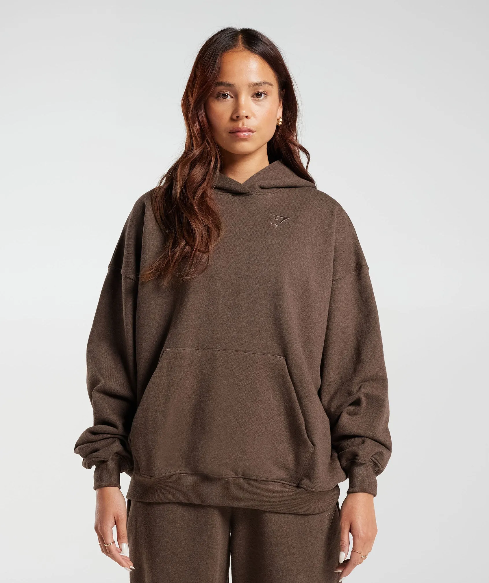 Gymshark Rest Day Sweats Hoodie - Cozy Brown Marl sold by Gymshark product image thumbnail 2