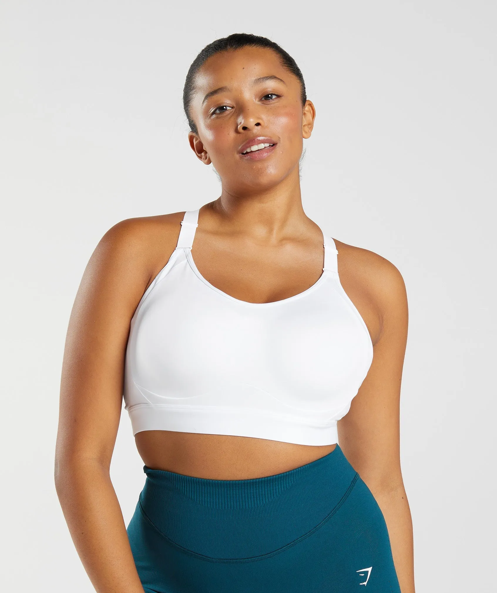 Gymshark Cut Out Back High Support Sports Bra, B/C-E/F - White sold by Gymshark product image thumbnail 2