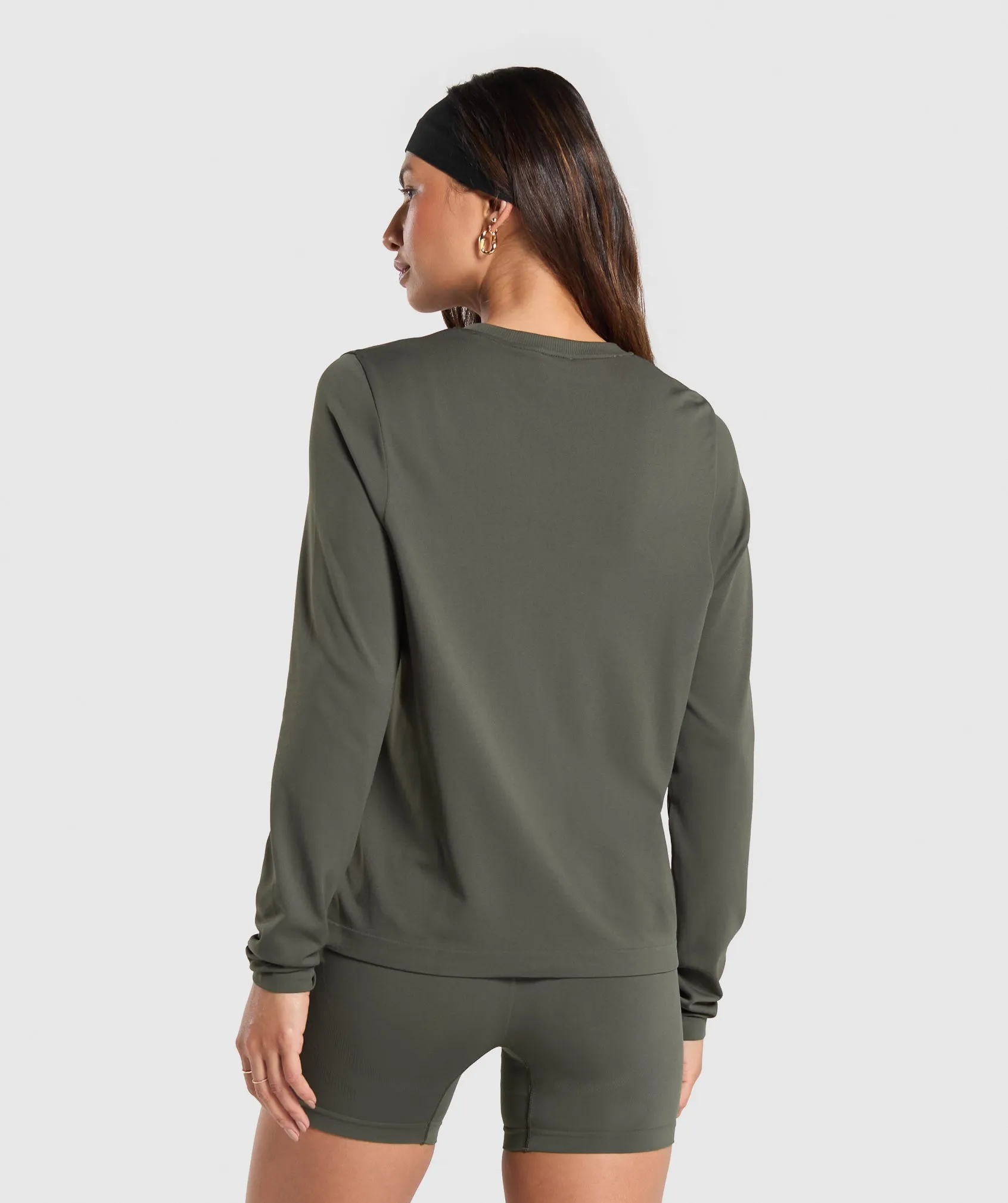 Gymshark Everyday Seamless Long Sleeve Top - Strength Green sold by Gymshark product image thumbnail 2