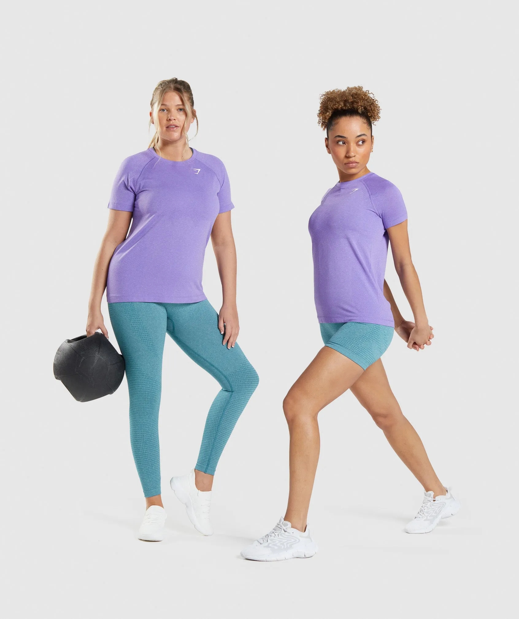 Gymshark Vital Light T-Shirt - Bright Purple Marl sold by Gymshark product image thumbnail 4