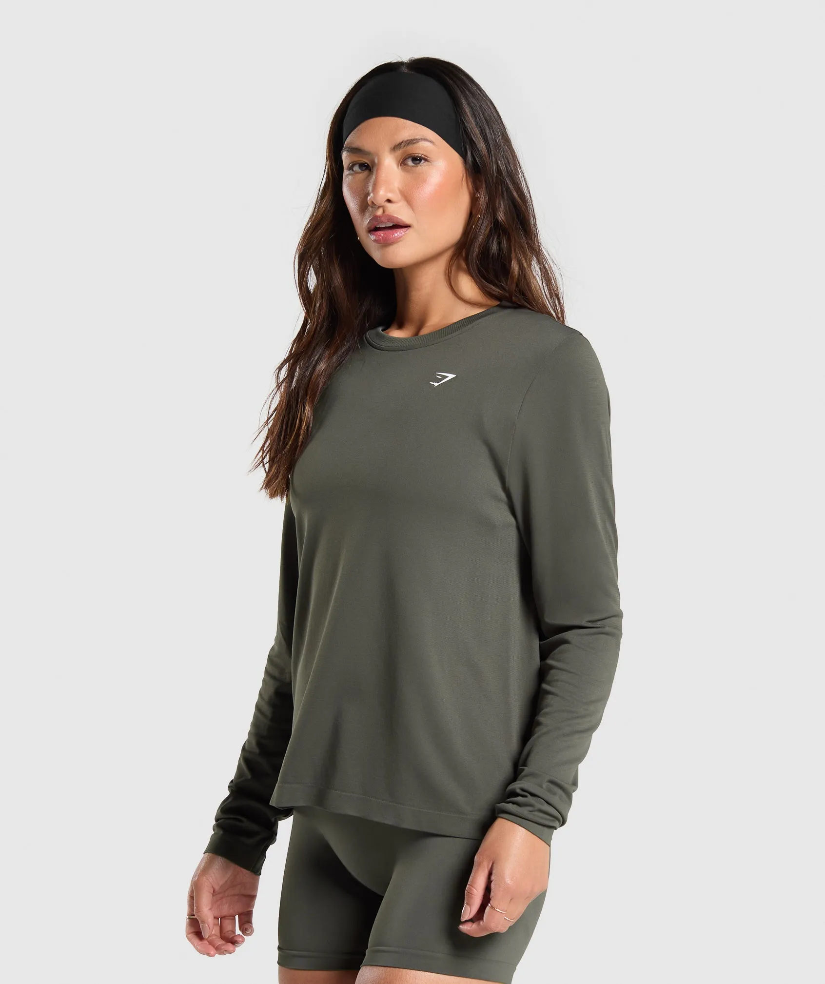 Gymshark Everyday Seamless Long Sleeve Top - Strength Green sold by Gymshark product image thumbnail 3