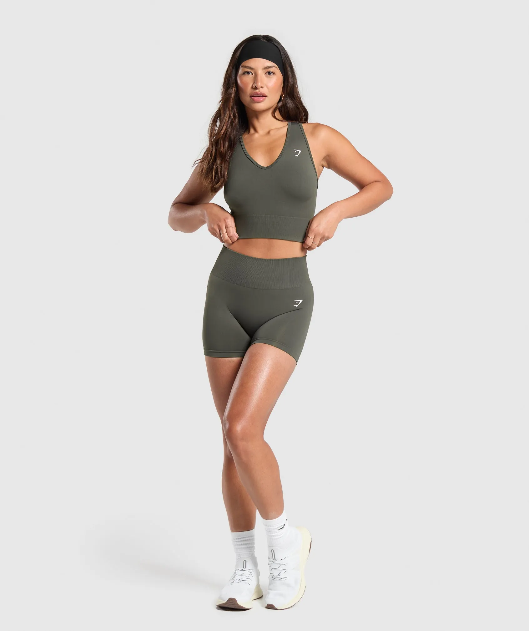 Gymshark Everyday Seamless Crop Tank - Strength Green sold by Gymshark product image thumbnail 4