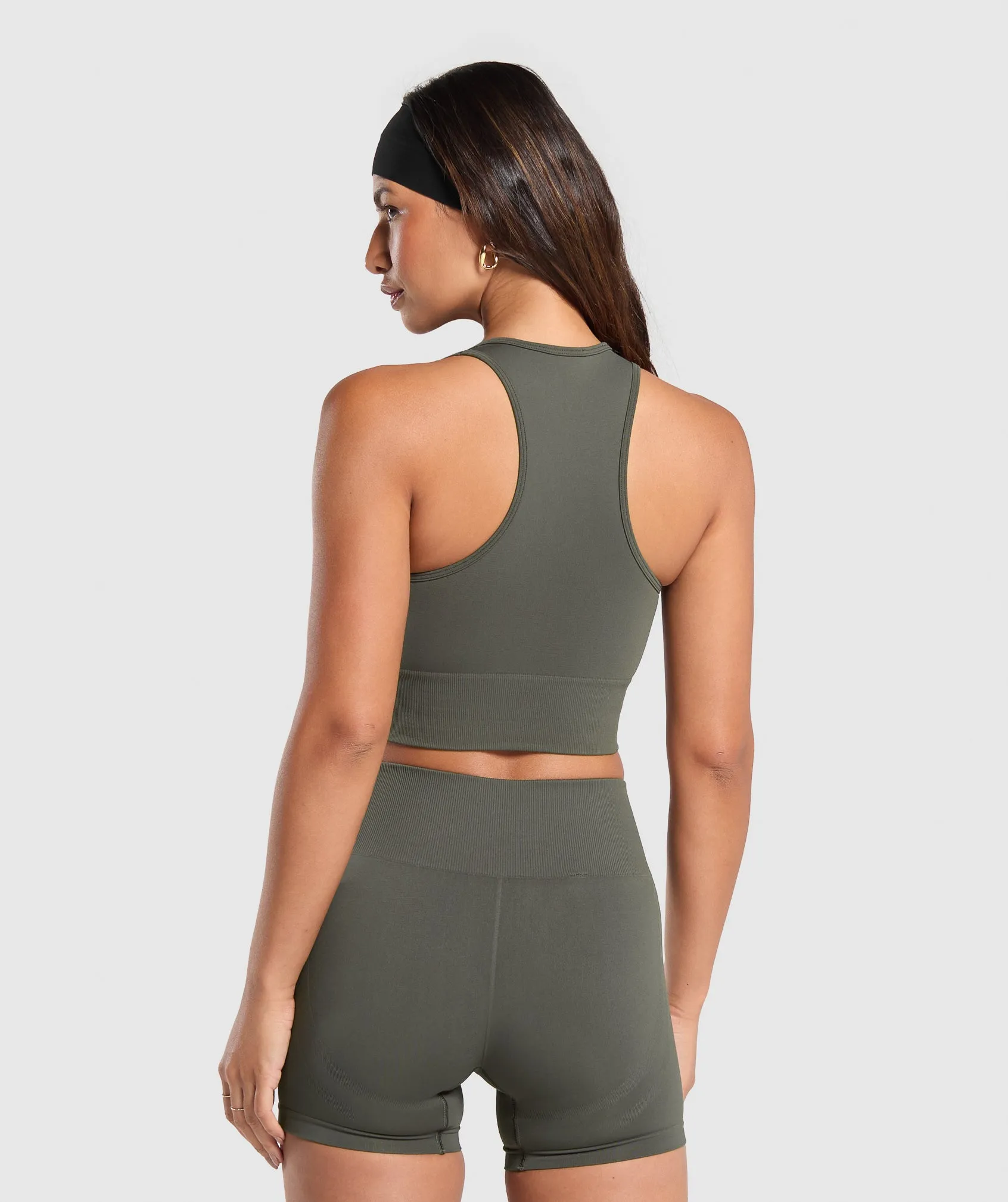 Gymshark Everyday Seamless Crop Tank - Strength Green sold by Gymshark product image thumbnail 2