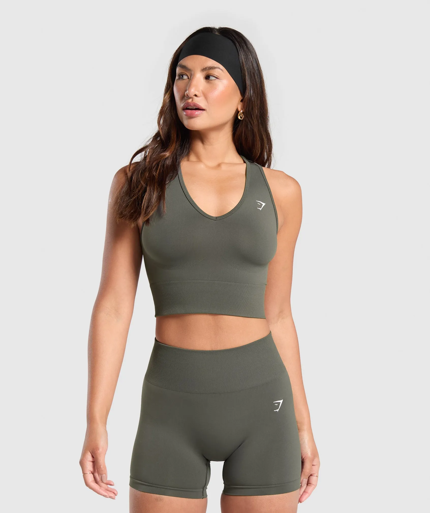 Gymshark Everyday Seamless Crop Tank - Strength Green sold by Gymshark