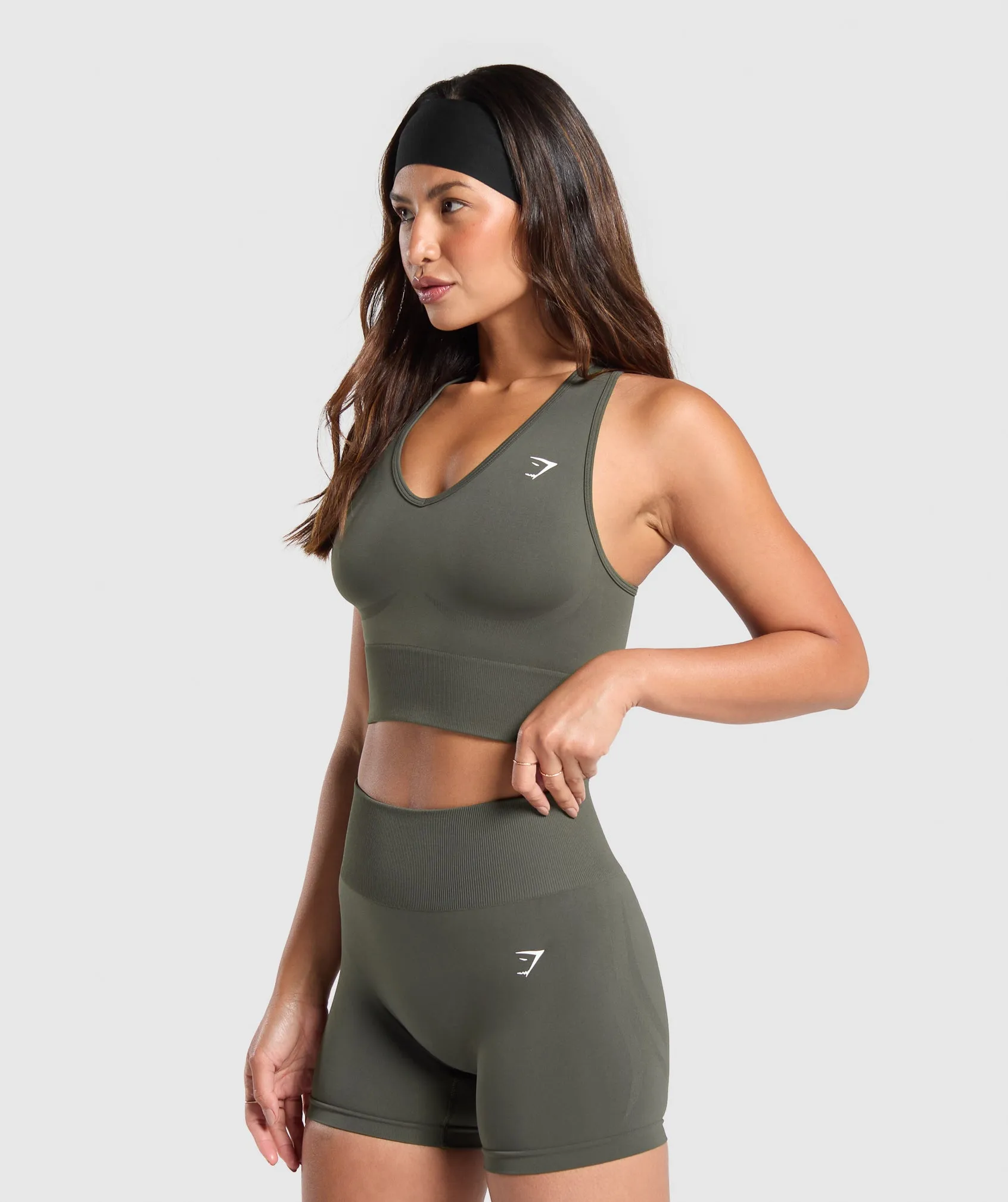 Gymshark Everyday Seamless Crop Tank - Strength Green sold by Gymshark product image thumbnail 3