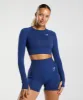 Gymshark Vital Crop Top - Stellar Blue Marl sold by Gymshark
