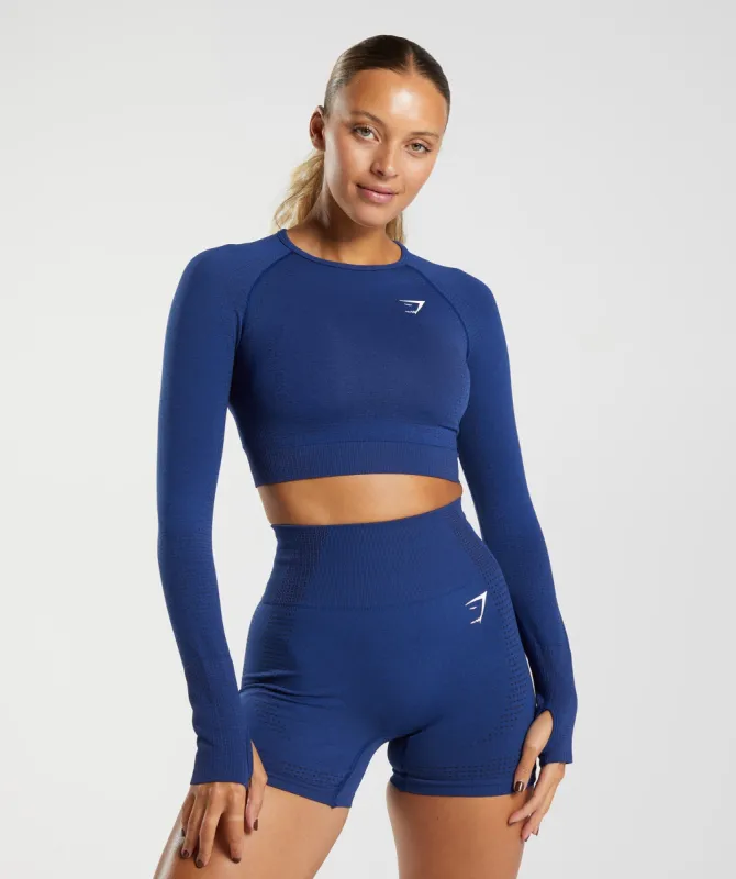 Gymshark Vital Crop Top - Stellar Blue Marl sold by Gymshark