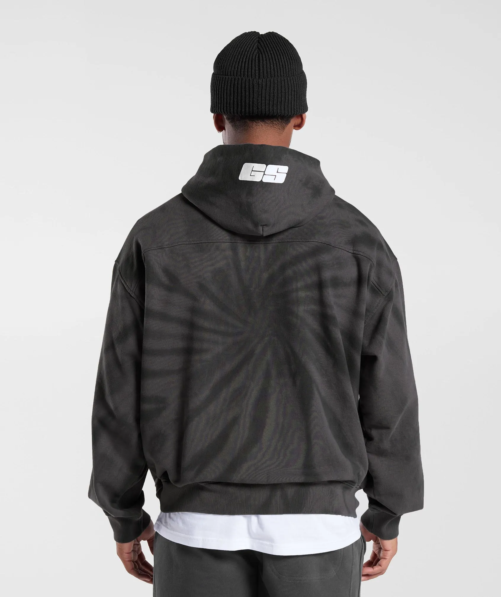 Gymshark Rest Day Hoodie - Silhouette Grey/Black/Spiral Optic Wash sold by Gymshark product image thumbnail 2