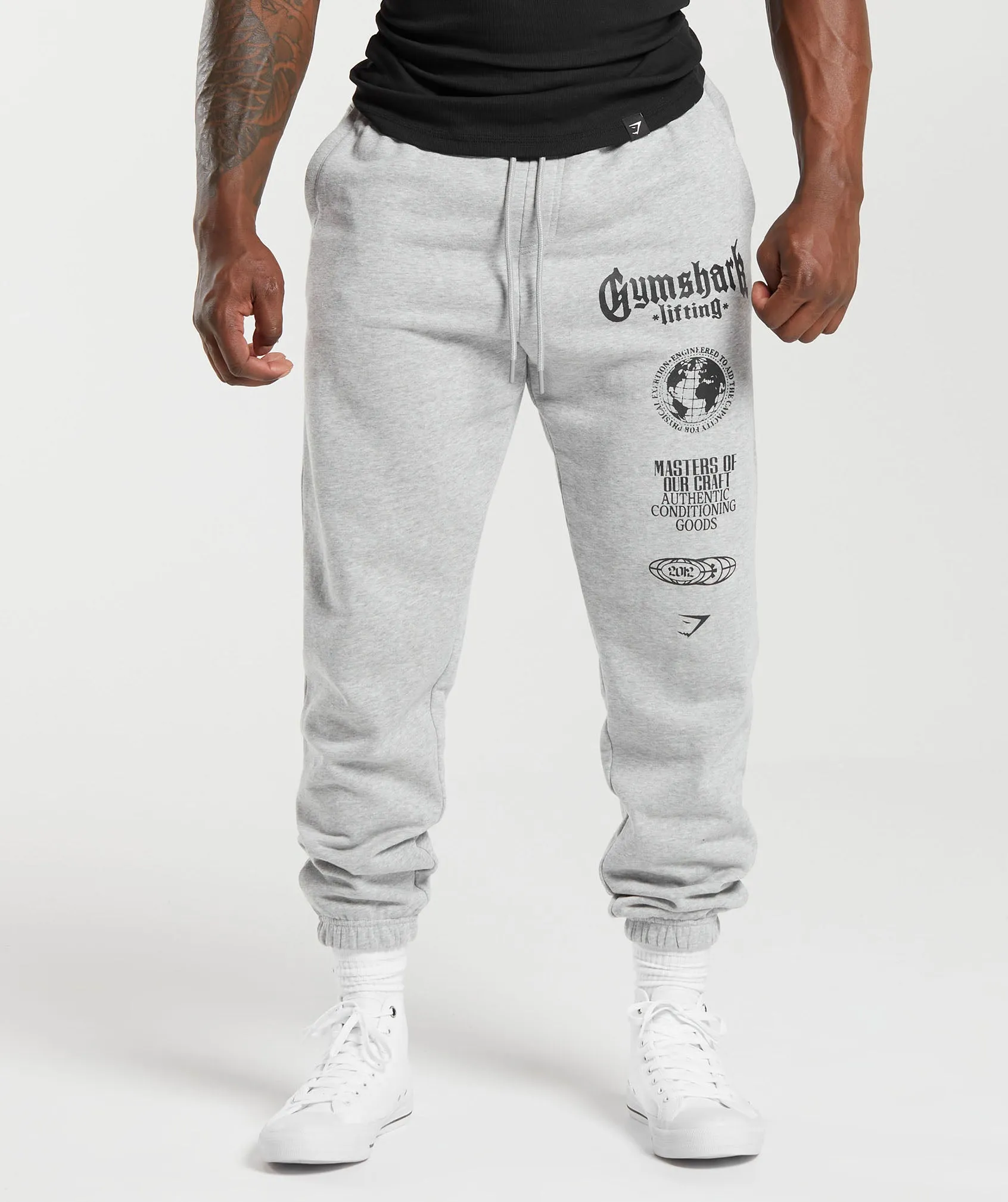 Gymshark Global Lifting Oversized Essential Joggers - Grey sold by Gymshark