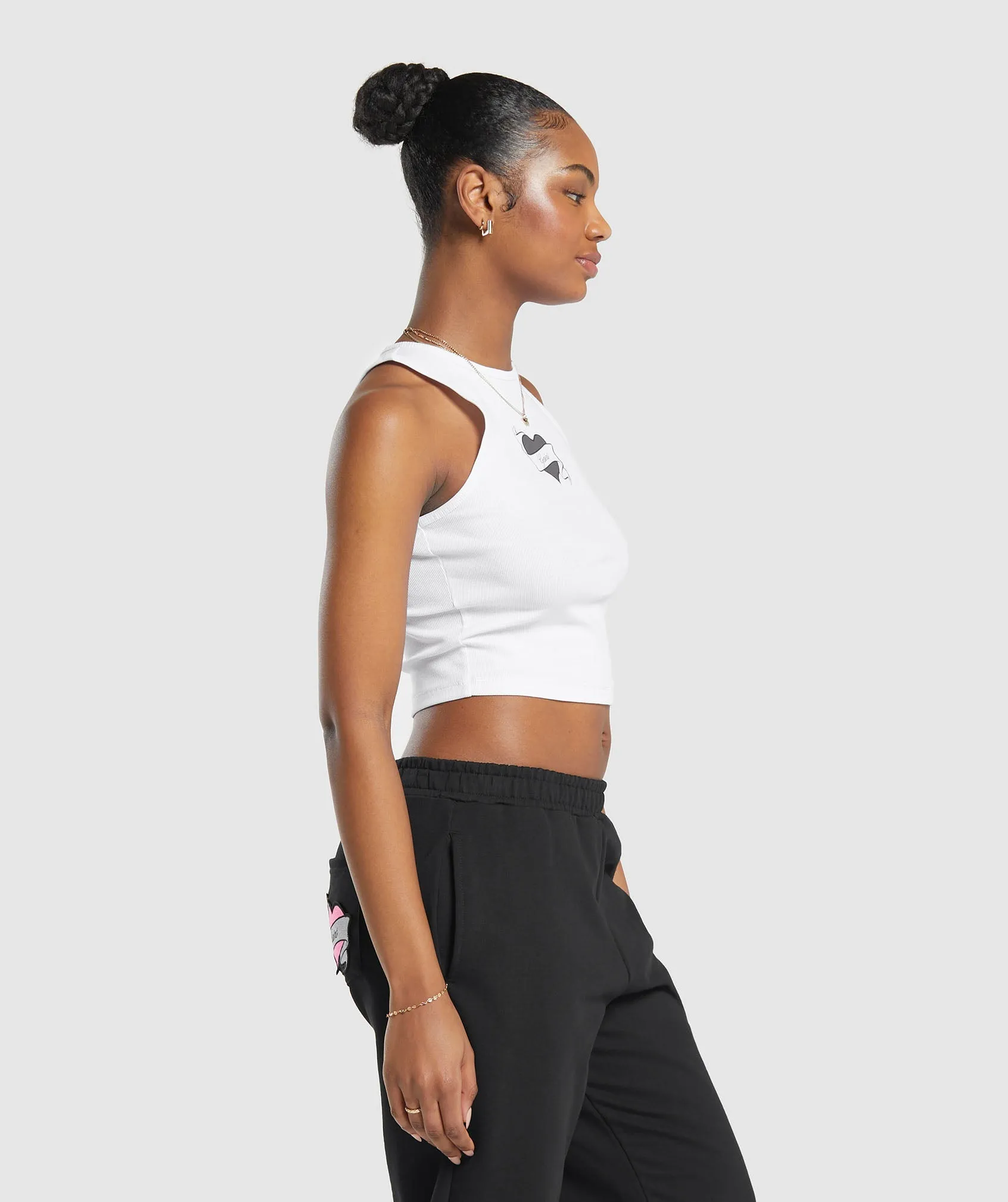 Gymshark Tattoo Midi Tank - White sold by Gymshark product image thumbnail 3