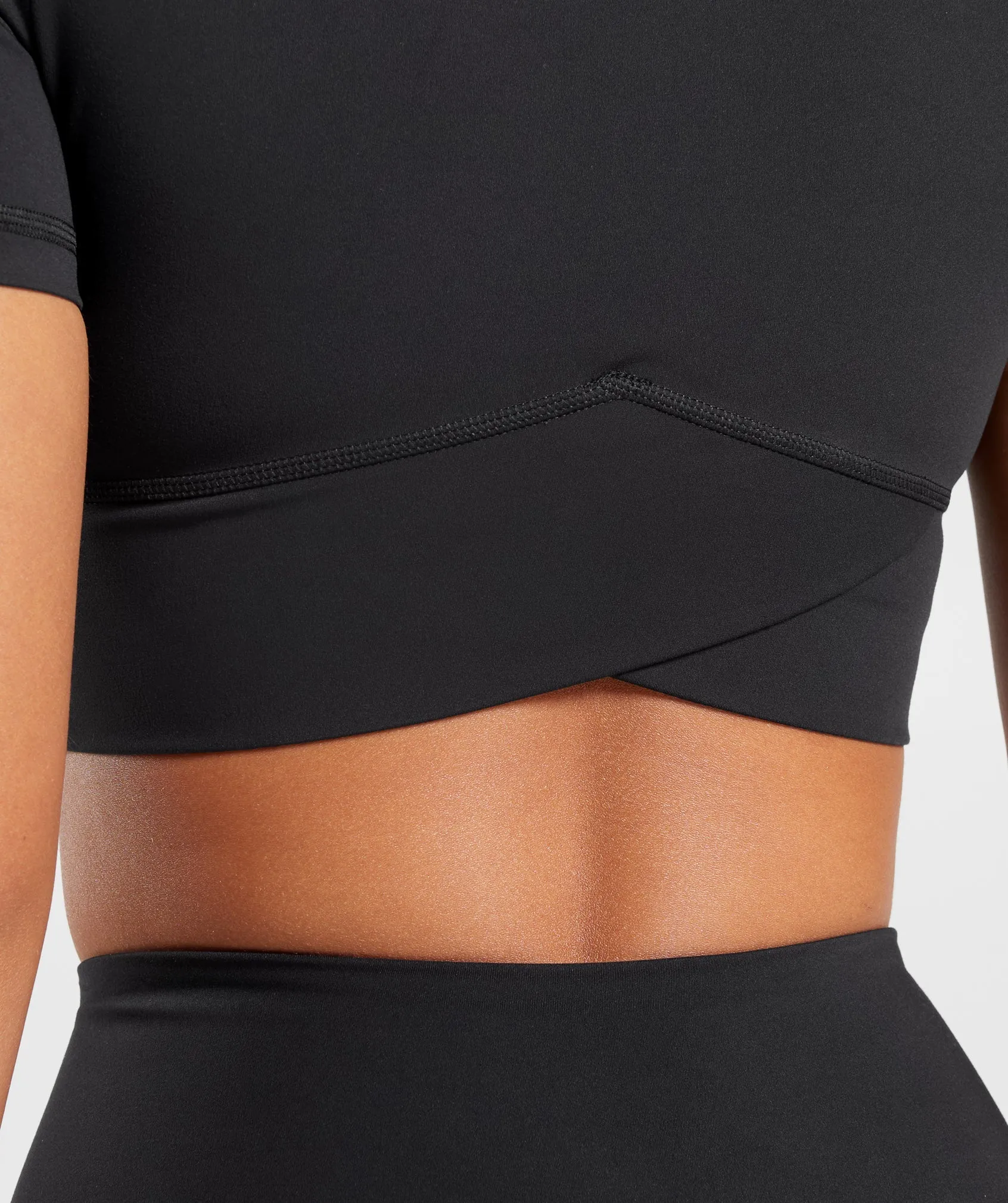 Gymshark Crossover Crop Top - Black sold by Gymshark product image thumbnail 5
