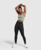 Gymshark Marl Racer Shelf Crop Tank - Unit Green/Undyed Marl sold by Gymshark