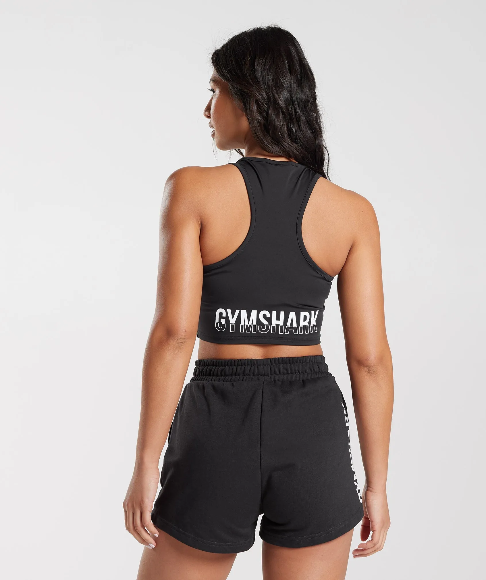 Gymshark Fraction Crop Tank - Black sold by Gymshark