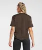 Gymshark Adapt Pattern Seamless Loose Top - Woodland Brown/Soul Brown sold by Gymshark
