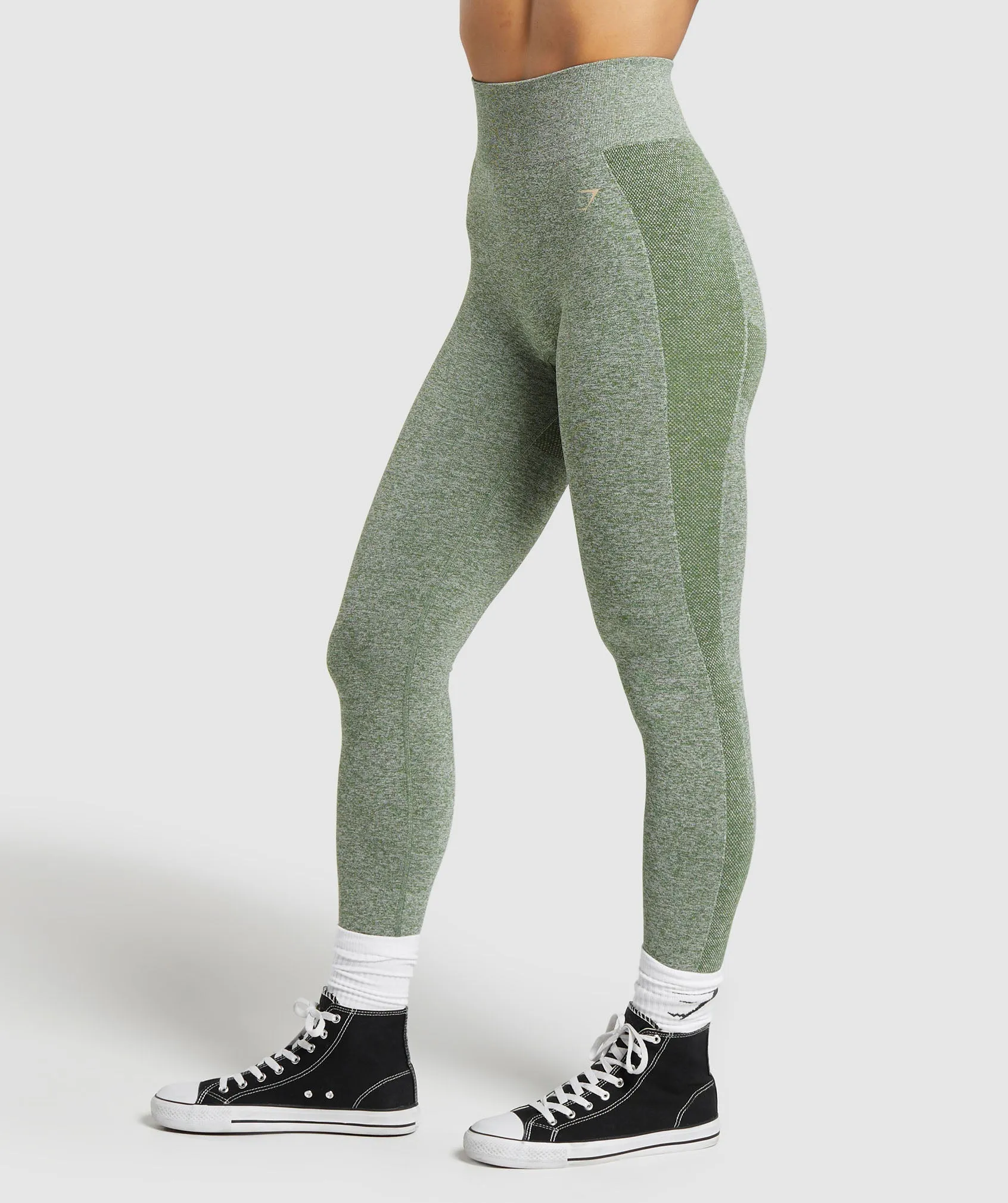 Gymshark Flex High Waisted Leggings - Force Green/Vanilla Beige sold by Gymshark product image thumbnail 3