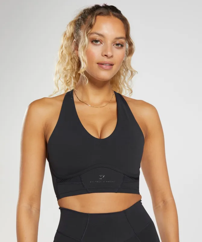 Gymshark Whitney Longline Bra - Black sold by Gymshark