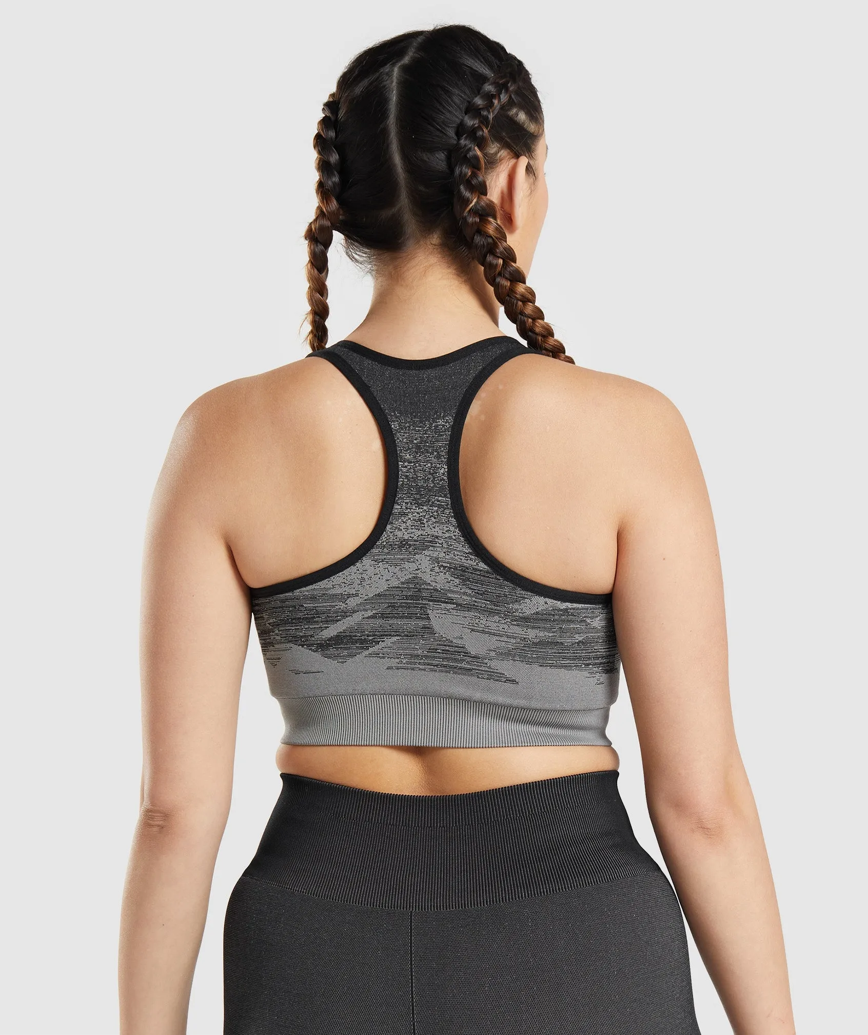 Gymshark Adapt Ombre Seamless Sports Bra - Triangle | Black Print sold by Gymshark product image thumbnail 2