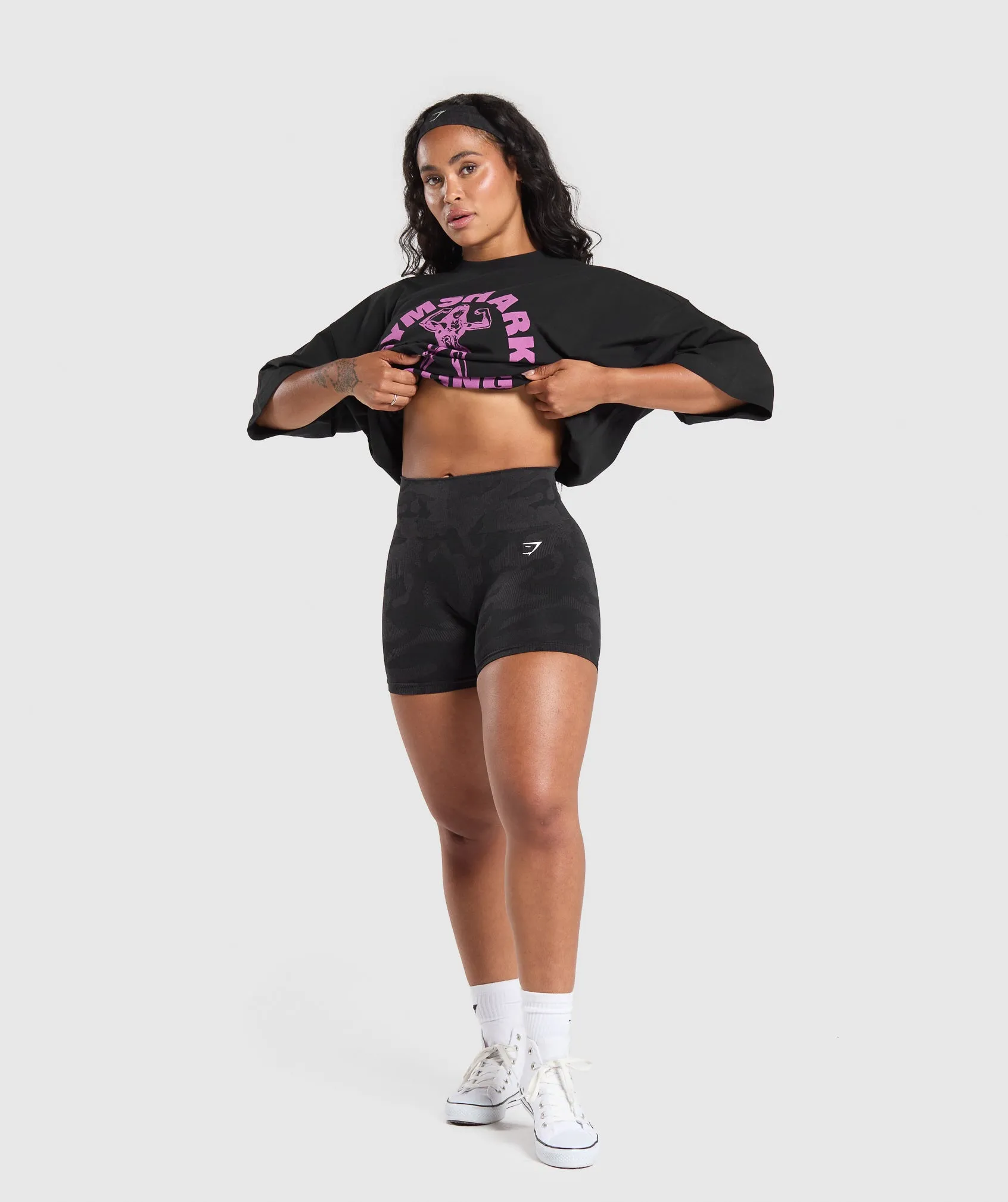 Gymshark Strong Women Oversized T-Shirt - Black sold by Gymshark product image thumbnail 4