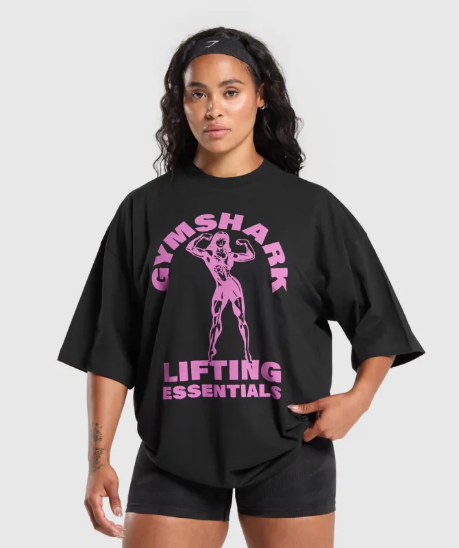 Gymshark Strong Women Oversized T-Shirt - Black sold by Gymshark