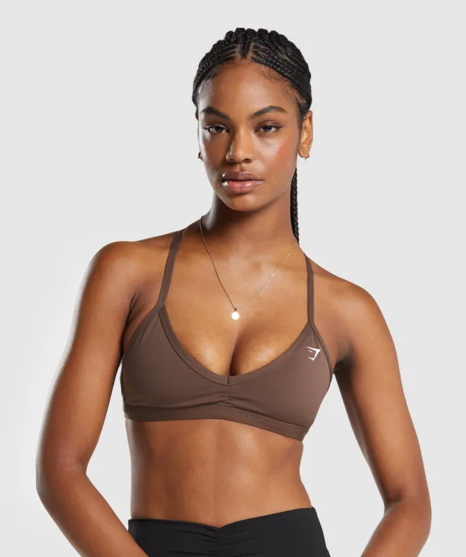 Gymshark Minimal Sports Bra - Penny Brown sold by Gymshark