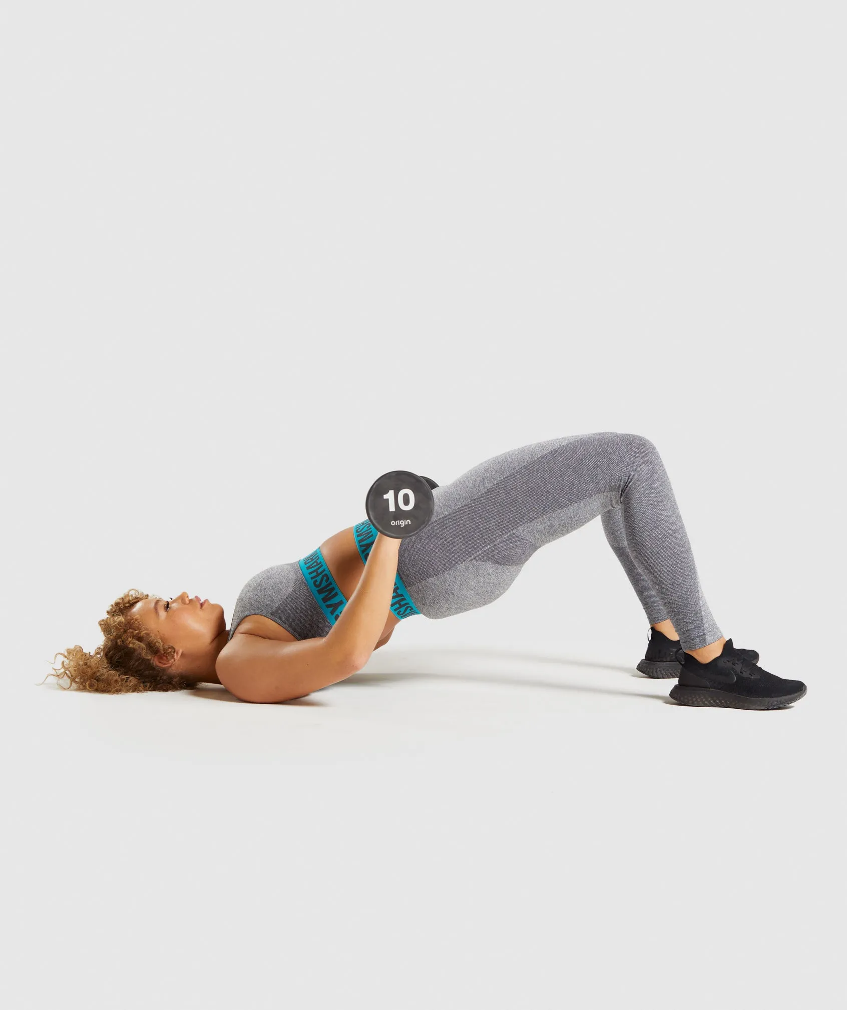 Gymshark Flex Leggings - Charcoal Marl/Teal sold by Gymshark product image thumbnail 4