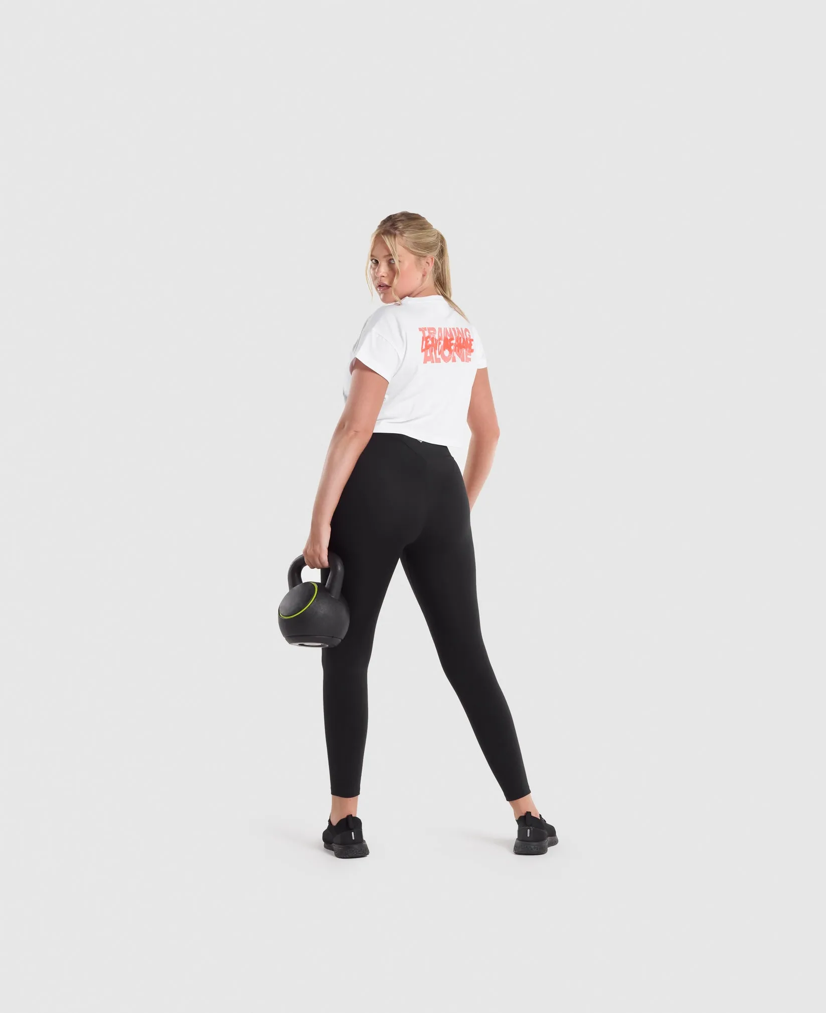 Gymshark Training Alone Graphic Crop T-Shirt - White sold by Gymshark product image thumbnail 4