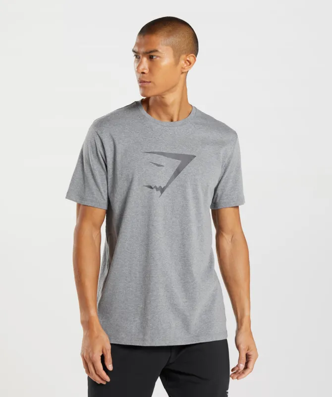 Gymshark Sharkhead Infill T-Shirt - Charcoal Grey Marl sold by Gymshark