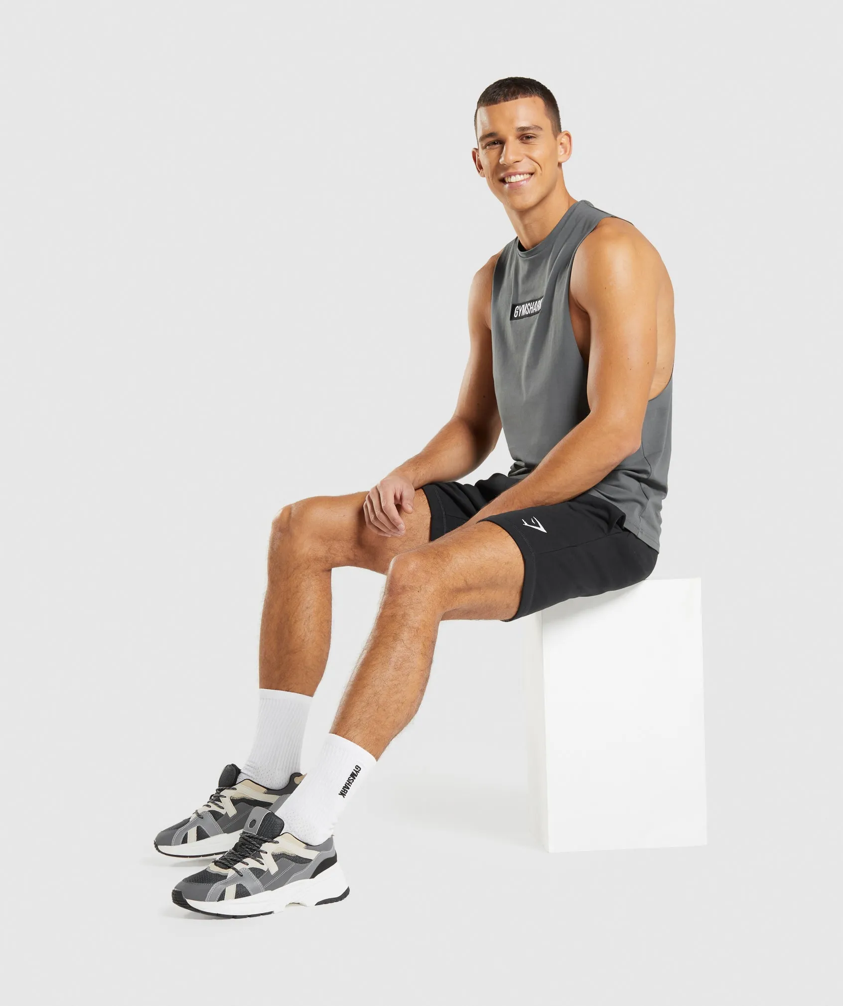 Gymshark Central Drop Arm Tank - Charcoal sold by Gymshark product image thumbnail 4