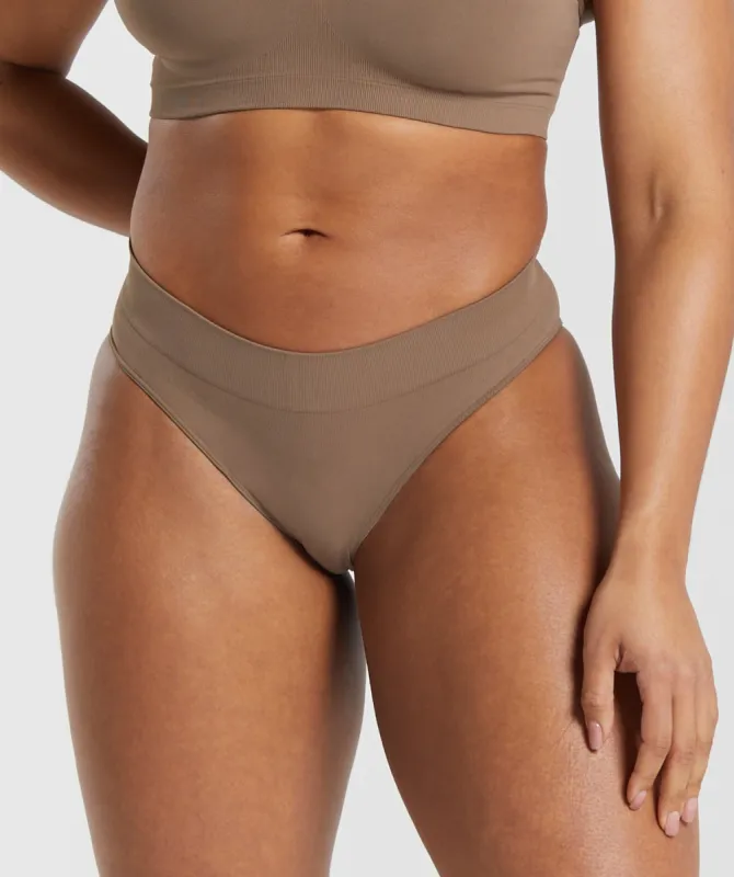 Gymshark Seamless Brief - Soul Brown sold by Gymshark